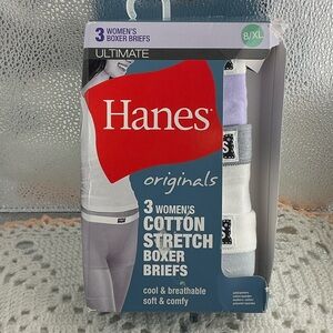 Hanes Ultimate Original 3-Pack Cotton Stretch Boxer Briefs  Size 8/XL NEW
